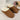 Light brown women's shearling fuzzy lined platform loafers with a woolen texture in size 41.