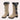 Women's knee-high winter boots in black suede with fur trim, shown in beige color variant, size 42, featuring a sleek design suitable for cold weather.