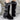 Women's black suede knee-high winter boots with fur trim, featuring a sleek design and sturdy sole, suitable for cold weather.