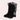 Women's black suede knee-high winter boots with fur trim, featuring woolen material and designed for fashion and warmth.