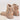 Women's black suede waterproof fur-lined winter ankle boots with apricot color accents, displayed in size 42, featuring a fashionable design suitable for outdoor wear.