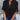 Women's black V-neck blouse with split sleeves, featuring an elegant design suitable for summer work attire, shown in Nero color and XXL size.