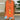 Women's bright orange V-neck top paired with floral shorts, designed for summer beachwear, shown in size 2XL. The top features short sleeves and the model is accessorizing with a necklace.