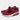 Women's burgundy mesh Mary Jane sneakers with comfortable air cushion, featuring a sleek design suitable for walking and outdoor activities.