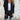 Black women's coat in lightweight wool, featuring a casual chic design with a structured collar and long sleeves, suitable for fall outerwear.