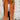 Women's orange camel coat in a lightweight wool fabric, designed as a casual chic fall jacket. The coat features a tailored fit with a blazer-style collar, long sleeves, and a defined waist, shown in a size 5XL.