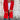 Red oversized women's coat made of lightweight wool, featuring a casual chic design with a collar and long sleeves, styled for fall wear.