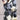 Women's chunky knit houndstooth oversized cardigan sweater in dark gray, showcasing long sleeves, a pronounced collar, and a classic black-and-white houndstooth pattern.