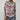 Women's colorful striped knit sweater featuring a stylish boat neck design, shown in a red colorway, size 5XL. The sweater displays a vibrant pattern with various colors and has long sleeves, made from a woolen textile for warmth and comfort.