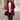 Women's chic urban style double-breasted long red winter coat featuring a tailored fit with a stylish collar and full-length sleeves, perfect for staying warm and fashionable.