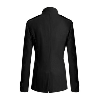 Women's elegant camel wool blend coat with a slim fit design, featuring a neatly tailored collar and long sleeves, suitable for formal wear.