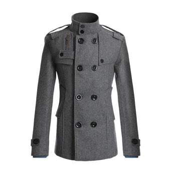 Women's elegant camel wool blend coat in gray, 3XL size, featuring a slim fit blazer design with a structured collar and long sleeves, ideal for formal wear and fashion-forward styling.
