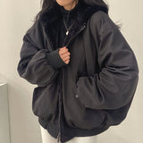 
A women's black faux fur vest in size XXL, featuring a cozy design perfect for winter layering fashion. The vest includes a stylish collar and is designed to provide warmth and comfort while maintaining a fashionable appearance.