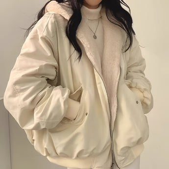 
An apricot-colored women's faux fur vest in XXL, designed as a cozy winter layering piece, featuring a fashionable collar and sleeveless design.