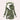 Light green, fleece-lined asymmetrical thermal hooded coat for women in size 2XL, featuring long sleeves and a stylish collar design.