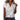 Women's white floral V-neck lace trim blouse, lightweight summer top, size XXL, with short sleeves and intricate lace detailing.
