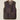 Women's dark brown fuzzy shearling zip-up vest in size 6XL, featuring a cozy and stylish winter fashion design with a silver zipper and collared neckline.
