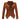 Women's brown leather biker jacket with studded details, featuring a zip closure, collar, and long sleeves in a 3XL size.