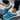 Women's blue fleece-lined winter loafers, slip-on design with warm interior and stylish appearance, size 43.