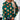Women's green autumn leaf knit sweater in XL size, featuring long sleeves, a round neckline, and a cozy knit texture.