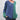 Women's green and blue two-tone color block knit sweater in size 3XL, with long sleeves and a round collar, featuring a combination of azure and aqua colors.