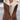 Women's brown winter coat with fleece lining and sherpa trim, featuring long sleeves and designed for plus-size 5XL.