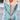 Women's blue winter coat with fleece lining and sherpa trim, featuring a fashionable design with a white collar and long sleeves, available in size 5XL.