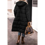 Women's green sherpa-lined insulated parka, featuring a waist-length design with long sleeves and a classic collar. The coat offers a warm and stylish look for urban winter settings.