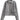 Women's grey wool blend cropped button jacket with a collar and long sleeves, designed for a stylish winter look.