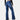 Women's high-waist flared black jeans made of slim fit stretch denim, showcasing a flattering silhouette with a focus on waist and thigh areas.