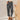 Women's dark gray high-waisted corduroy cropped pants in a 3XL size, showcasing a fashionable design with a focus on the waist and thigh areas.