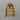 Women's brown hooded color block insulated puffer jacket in 2XL size, featuring a pattern design with long sleeves and pockets.