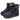 Women's insulated waterproof black winter snow boots with fur lining, designed for outdoor use and cold weather protection.