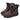 Black winter snow boots for women with insulation and waterproof features, lined with fur for added warmth.