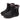 Women's insulated waterproof black winter snow boots with fur lining, designed for cold weather and outdoor activities.