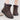 Brown women's insulated waterproof fur-lined winter snow boots.