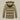 Women's khaki puffer coat featuring a faux fur hood, highlighted by its warm and eco-friendly design. The coat includes a collar, pockets, and a distinct pattern, with attention to detailing at the sleeves, waist, and neck areas.