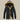 Women's black puffer coat in size 4XL featuring a faux fur hood, long sleeves, and a warm, eco-friendly design.