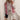 Women's lightweight floral embroidered bomber jacket in red and white with a collar and long sleeves.