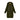 Women's oversized zip-up hoodie in olive green, featuring a long design with front zipper, full-length sleeves, and a comfortable collar.
