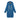 Alt Text: A women's long blue oversized zip-up hoodie in an urban streetwear style, featuring a large hood, full-length sleeves, and a relaxed fit, perfect for layering. The hoodie is showcased in size 5XL.