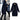 Women's long blue oversized zip-up hoodie featuring a casual urban streetwear style, designed with long sleeves, a full-length zipper, and a comfortable fit.