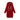 A stylish women's oversized hoodie in a rich red color, featuring a zip-up front and a relaxed, loose fit, ideal for urban streetwear. The hoodie includes long sleeves and a comfortable collar, suitable for layering in cooler weather.