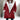 
A red, 3XL women's long suede coat with fleece lining, featuring a warm toggle closure, collar, and long sleeves.