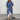 Women's long flowy blue kimono cardigan in size 5XL, featuring a knee-length design and versatile style suitable for both workwear and casual settings.