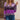 Women's ombre gradient knit sweater in multicolor earth tones, featuring a predominantly purple hue, displayed in XL size with long sleeves and a round neckline.