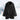 Women's oversized black fleece coat in 5XL, featuring a plush teddy texture. The jacket includes spacious pockets, a classic collar, and long sleeves, designed for warmth and style.