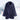 Women's oversized plush teddy jacket in a rich marine blue color, featuring a soft fleece texture and large pockets, styled with a collar and long sleeves.