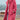 Oversized pink wool winter coat for women with chunky buttons, featuring a stylish design with wide shoulders, long sleeves, and a structured collar.