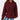 Women's oversized textured hoodie in a wine red color, featuring a casual loose fit with long sleeves and a soft, comfortable fabric.